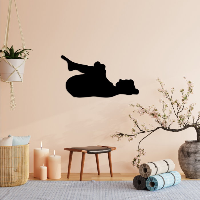 Wallity Yoga 8 Escultura de pared de metal negra Wallity Yoga 8 Escultura de pared de metal negra